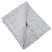 EKO Deka pletená s podšívkou Grey 100x80 cm