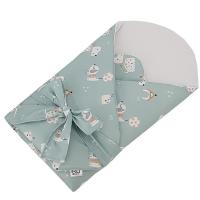 EKO Zavinovačka bavlnená s kokosovou vyberateľnou vložkou a mašľou Dogs Mint 75x75 cm