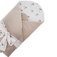 EKO Zavinovačka bavlnená s velvet a kokosovým vnútrom mašľa Cherry 75x75cm