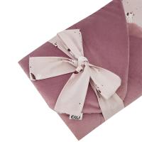 EKO Zavinovačka bavlnená s velvet a kokosovým vnútrom mašľa Unicorn 75x75cm