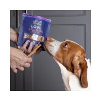 FISH4DOGS Maškrty pre psov LOVE s lososom - tyčinky 85 g