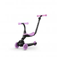 QPLAY Kolobežka / odrážadlo Sema Evo s LED svetlami Violet, vek 1 - 6 rokov, do 50 kg