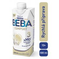 6x BEBA COMFORT 3 HM-O batoľacia tekutá mliečna výživa, 12+, tetra pack 500 ml