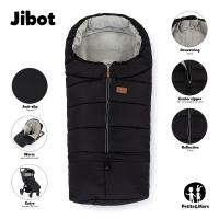 PETITE&MARS Set zimný fusak Jibot 3v1 + rukavice na kočík Jasie Ink Black