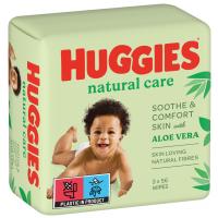 3x HUGGIES® Natural Care Obrúsky vlhčené 56x3 ks