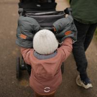 PETITE&MARS Set zimný fusak Jibot 3v1 + rukavice na kočík Jasie Pale Eucalypt