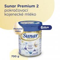 3x SUNAR Premium 2 Mlieko pokračovacie 700 g