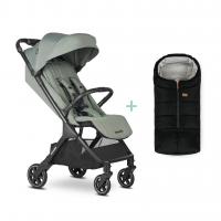 EASYWALKER Kočík športový Jackey2 Agave Green + PETITE&MARS fusak Jibot