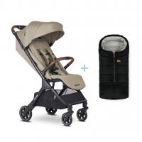 EASYWALKER Kočík športový Jackey2 Pearl Taupe + PETITE&MARS fusak Jibot