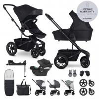 EASYWALKER SET Kočík 4v1 Harvey⁵ Midnight Black XXL AIR + CYBEX Aton B2 i-Size + základňa