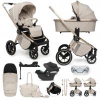 MUUVO SET Kočík 4v1 Quick Boho Beige set + CBX By CYBEX Aton B2 i-Size + základňa