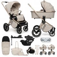 MUUVO SET Kočík 4v1 Quick Boho Beige set + CBX By CYBEX Aton B2 i-Size + základňa