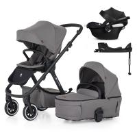 PETITE&MARS SET Kočík 4v1 ICON Dove Grey LITE AIR + CBX By CYBEX Aton B2 i-Size