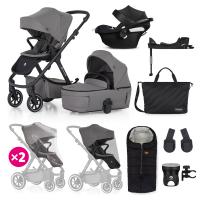 PETITE&MARS SET Kočík 4v1 ICON Dove Grey XXL RWS + CBX By CYBEX Aton B2 i-Size