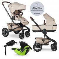 EASYWALKER Kočík kombinovaný Jimmey Explore Pearl Taupe AIR + CYBEX Aton B2 i-Size + základňa