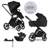 EASYWALKER Kočík kombinovaný Zoey Pure Black + CBX By CYBEX Aton B2 i-Size + základňa