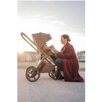 EASYWALKER Kočík kombinovaný Zoey Pure Black + CBX By CYBEX Aton B2 i-Size + základňa