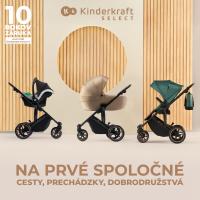 KINDERKRAFT SELECT Kočík kombinovaný 3v1 Prime 2 Shadow Grey, Premium + Fusak Jibot Charcoal Grey