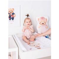 CEBA BABY Podložka prebaľovacia 2-hranná s pevnou doskou (50x70) Basic Balloons