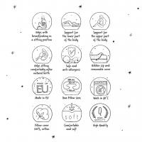 CEBA BABY Vankúš na dojčenie Cebuška PHYSIO Duo Žerzej Grey Stars 300 cm