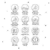 CEBA BABY Vankúš na dojčenie HUGGY (150x60x37) Basic Wildflowers