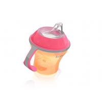 BABYONO Hrnček ergonomický s uškami 120 ml ružový 6m+