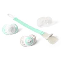 BABYONO Klip na cumlík 0 m+ ruový