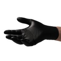 VELO STRONG GRIP Pevné nitrilové pracovné rukavice s pevným úchopom, veľ. XL, čierne, 50ks