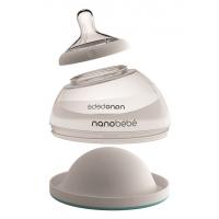 Nanobébé Silikónový cumlík na fľašu Nanobébé - rýchly prietok - 2 ks, od 6m+