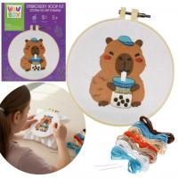 WOW BOX Kreatívna sada Vyšívanie - Kapibara s bublinkovým nápojom