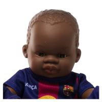 Miniland - Barcelona & Real Miniland Realistická bábika FC Barcelona – Chlapček (Afričan), 21 cm