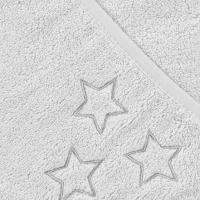 XKKO Organic BIO Bavlnená froté osuška s kapucňou,  90x90 - White Stars