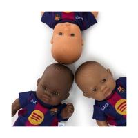 Miniland - Barcelona & Real Miniland Realistická bábika FC Barcelona – Chlapček (Afričan), 21 cm