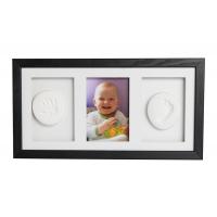 Baby Otisk Sada pre odtlačok, trojitý rám z hlinou - čierny