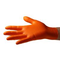 VELO STRONG GRIP Pevné nitrilové pracovné rukavice s pevným úchopom, veľ.S, oranžové, 50ks