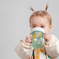 Miniland - Back to school Miniland Náučný pohárik so silikónovým náustkom - Džungľa - 260ml