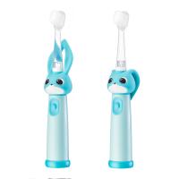 VITAMMY Bunny Sonická zubná kefka pre deti s LED svetlom a nanovláknami, 0-3 roky, blankyt