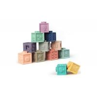 Baby to love BabyToLove Moje prvé edukačné kocky – mäkké senzorické kocky pre rozvoj motoriky, 12ks