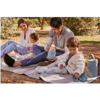 Miniland Terra Termoobal na termosky, alebo fľaše, dvojitý, slivkový/kvety