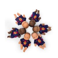 Miniland - Barcelona & Real Miniland Realistická bábika FC Barcelona – Dievčatko (Ázijka), 21 cm