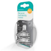 Nanobébé Silikónový cumlík na fľašu Nanobébé - rýchly prietok - 2 ks, od 6m+