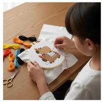 WOW BOX Kreatívna sada Vyšívanie - Kapibara sa teší