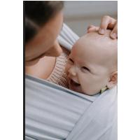 Boba Wrap Elastická šatka na nosenie novorodencov (do 15 kg), svetlo šedá