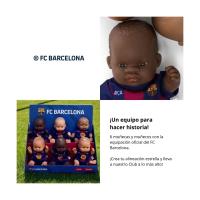 Miniland - Barcelona & Real Miniland Realistická bábika FC Barcelona – Chlapček (Afričan), 21 cm