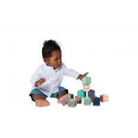 Baby to love BabyToLove Moje prvé edukačné kocky – mäkké senzorické kocky pre rozvoj motoriky, 12ks