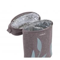 Miniland Terra Termoobal na termosky, alebo fľaše, dvojitý, slivkový/kvety