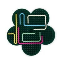 Miniland - zabawki edukacyjne Miniland Flexihetti Senzorická tabuľa  – Kvet a Obdĺžnik