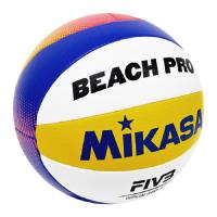 Mikasa Beach Pro BV550C Lopta na plážový volejbal, 	biela, modrá, oranžová, žltá, veľ. 5