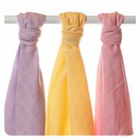 XKKO Organic Bavlnené osušky staré časy 90x100 pre dievčatá, 3ks