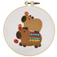 WOW BOX Kreatívna sada Vyšívanie - Kapibara sa teší